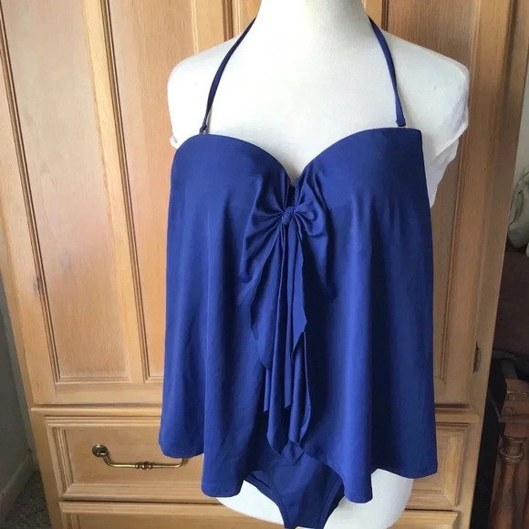 Ralph Lauren navy one piece swimsuit Size 6 - Picture 2 of 9